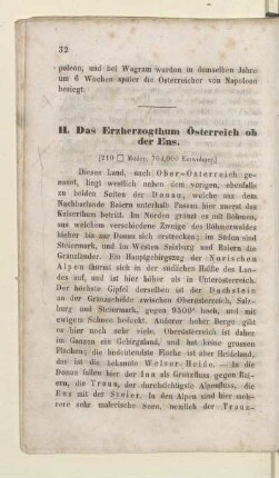 II. Das Erzherzogthum Österreich ob der Ens