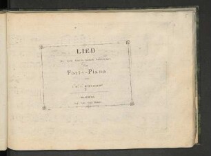 Lied: Die Liebe lehrt in dunkeln Kummertagen : fürs Forte-Piano
