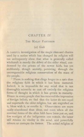 Chapter IV. The Malay pantheon