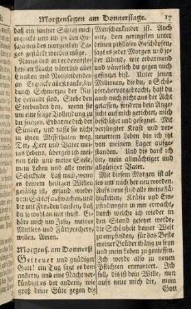 17-24, Segen am Donnerstage - Freytage
