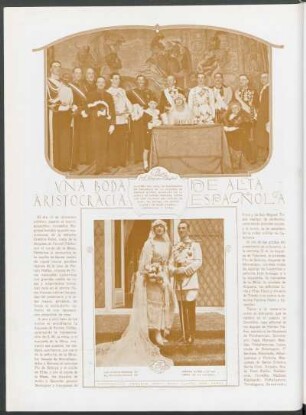 Una boda de alta aristocracia española