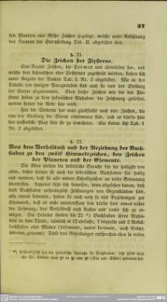 § 21. Die Zeichen der Fixsterne