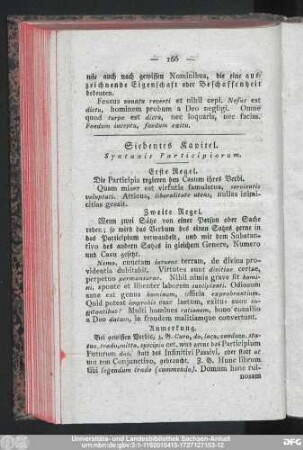 Siebentes Kapitel. Syntaxis Participiorum.