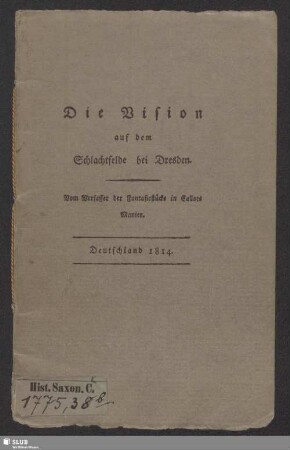 Die Vision auf dem Schlachtfelde bei Dresden