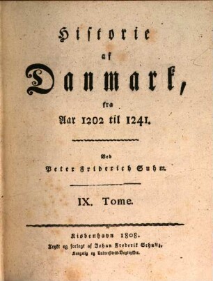 Historie af Danmark, 9. Fra Aar 1202 til 1241