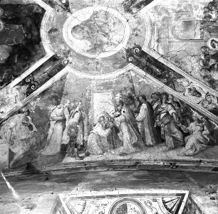 Szenen aus dem Leben des heiligen Laurentius — Der heilige Laurentius wird von Papst Sixtus II. zum Diakon geweiht