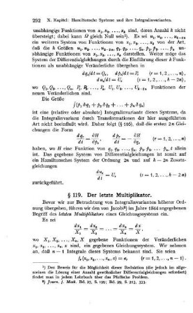 § 119. Der letzte Multiplikator.