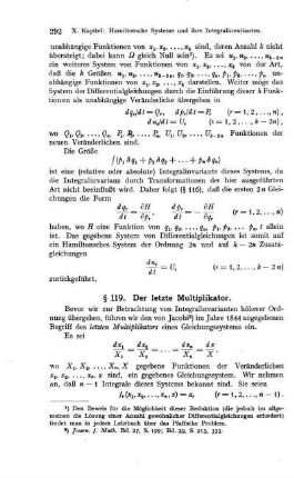 § 119. Der letzte Multiplikator.