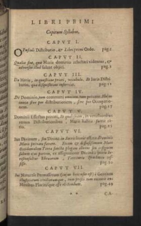 Capitum Syllabus.