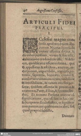 Articuli Fidei Praecipui