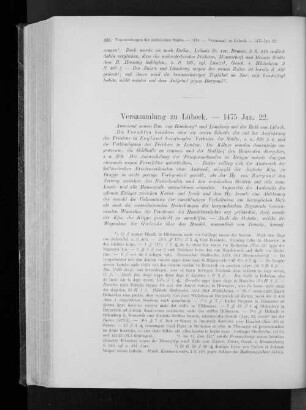 Versammlung zu Lübeck. - 1475 Jan. 22.