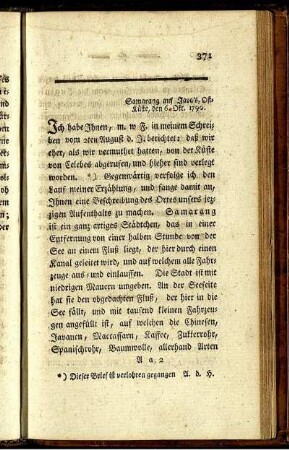 Samarang auf Java's Ost-Küste, den 6. Okt. 1790.