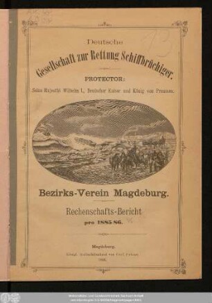 1885/86 (1886): Rechenschaftsbericht