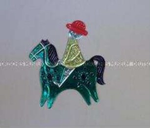 Christbaumschmuck: Pferd mit Reiter