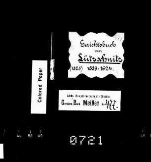 Gerichtshandelsbuch von Lützschnitz