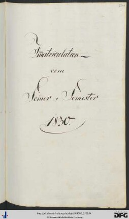 [S. 341] Sommersemester 1830