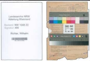 Entnazifizierung Wilhelm Richter , geb. 30.07.1900 (Lehrer)