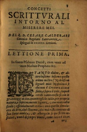 Concetti Scritturali intorno al Miserere