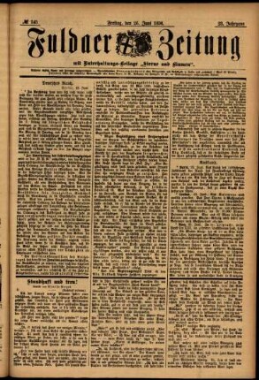 Ausgabe vom Freitag, den 26. Juni 1896.