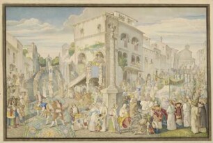 Festa vulgarmente della l'Infiorata nel Ottavario del corpus Domini in Genzano