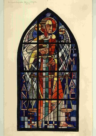 Entwurf für ein Glasfenster in der Michaeliskapelle im Dom in Wetzlar