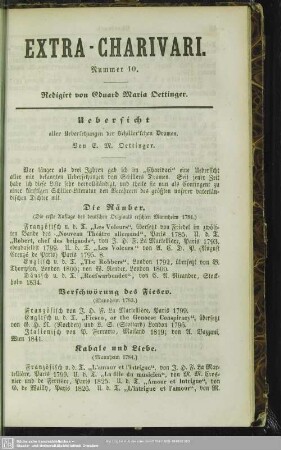 Uebersicht aller Uebersetzungen der Schiller’schen Dramen