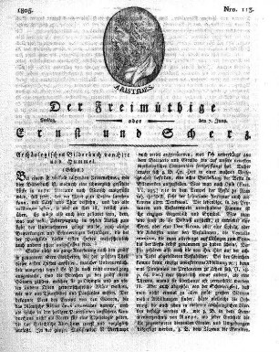 Nro. 113, Freitag, den 7. Juny 1805