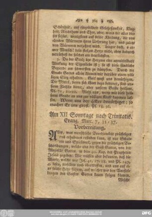 Am XII Sonntage nach Trinitatis. Evang. Marc. 7, 31 - 37.