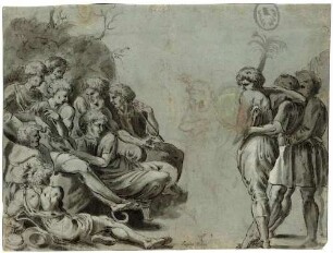 Joseph erzählt den Brüdern seine Träume (nach einem Fresko Raffaels in Rom, Loggien des Vatikan)