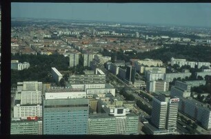Berlin, Haus des Reisens,Berlin, Haus der Statistik,Berlin, Otto-Braun-Straße : Blick vom Fernsehturm