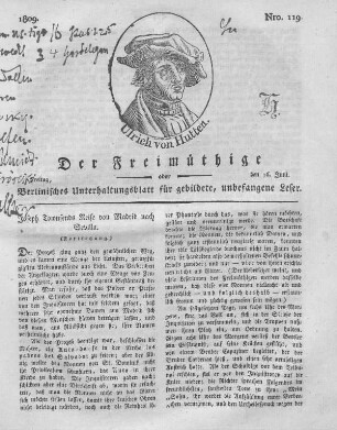 Nro. 119., Freitag, den 16. Juni 1809