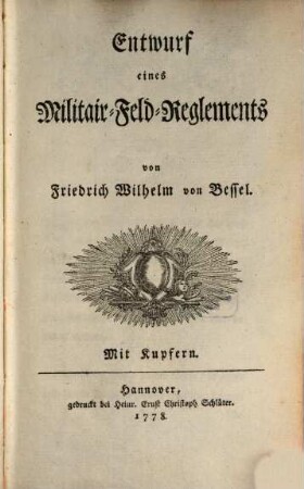 Entwurf eines Militair-Feld-Reglements