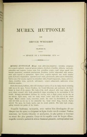 Murex Huttoniae. (planche IX)