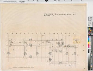 Soest (Soest) Erweiterung des Staatlichen Archigymnasiums Fundamentplan 1968 1 : 50 74,5 x 98 Zeichnung Staatshochbauamt Soest