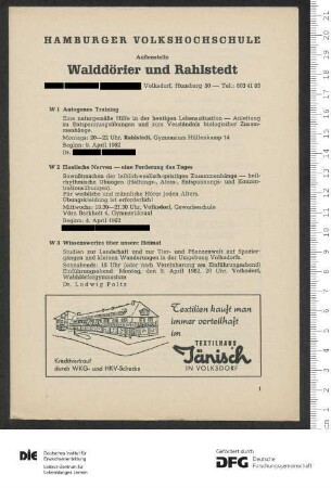 Programm 3. Trimester 1961/1962