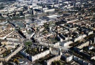Bebauung rund um das Frankfurter Tor in Berlin : Blickrichtung Nordosten