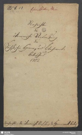 Nachrichten, die ökonomische Verfaßung der Sächsischen Hammer- und Blechwerke betreffend - XVII 44 4.