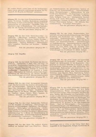 Wir machen hiermit unsere Leser auf die herabgesetzten Preise unserer gebundenen Jahrgänge [...]