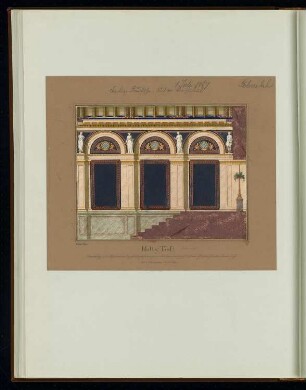 Vestibül Monatskonkurrenz Juni 1867: Aufriss der Wand