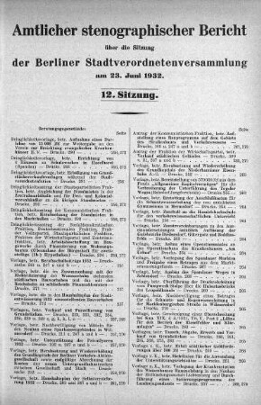 Sitzung 12, 23. Juni 1932