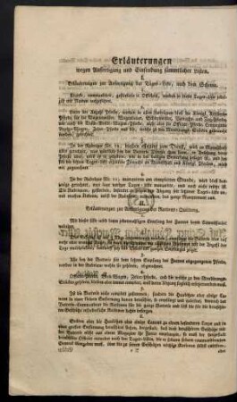 II. Erläuterungen zur Anfertigung der Rations-Quittung.