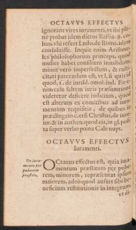 Octavus Effectus Iuramenti.