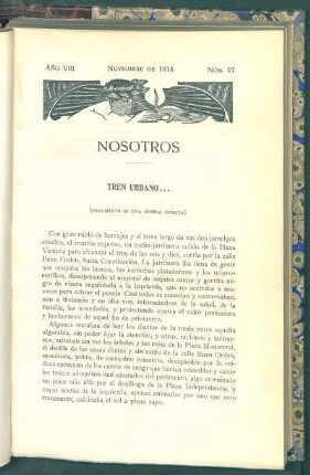Tren urbano... : (Fragmento de una novela inédita)