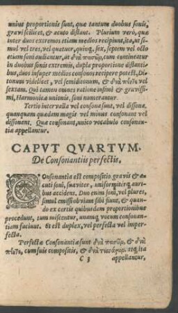 Caput Quartum. De Consonantiis perfectis.