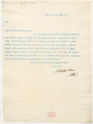 Brief an Alfred Kaiser : 08.03.1913