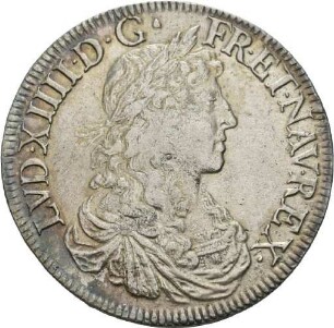 Écu des Königs Ludwig XIV. von Frankreich, 1663