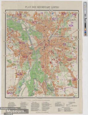 Plan der Messestadt Leipzig