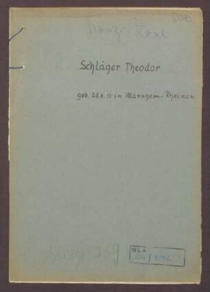 Schläger, Theodor