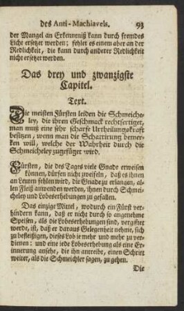 Das drey und zwanzigste Capitel.