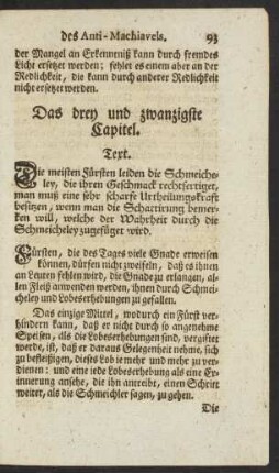 Das drey und zwanzigste Capitel.